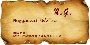 Megyaszai Géza névjegykártya